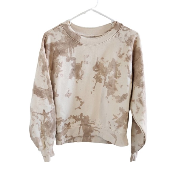 MATE the Label Tops - MATE THE LABEL Tie-Dye Print Bateau Neckline Sweatshirt Size Small